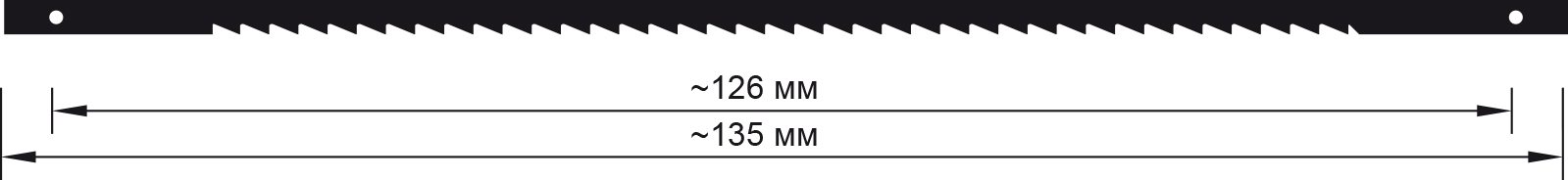 Пилки лобзиковые по дереву, со штифтами, 3,0х0,5х135мм, 10 TPI, 6шт.