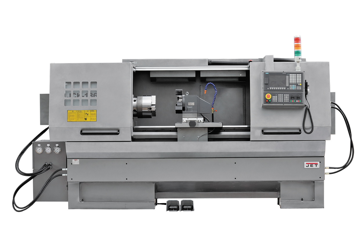 Токарный станок с ЧПУ JET JCK-1640F CNC (Fanuc, ручн. патрон, 6-ти поз. рев. голова)