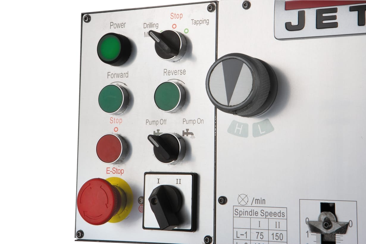 JET JMD-45LPF Редукторный фрезерно-сверлильный станок с автоматической подачей пиноли шпинделя