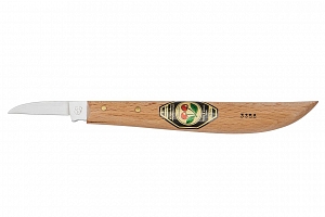 Фото анонса: Нож для резьбы по дереву,с округлой спинкой и прямым лезвием.
